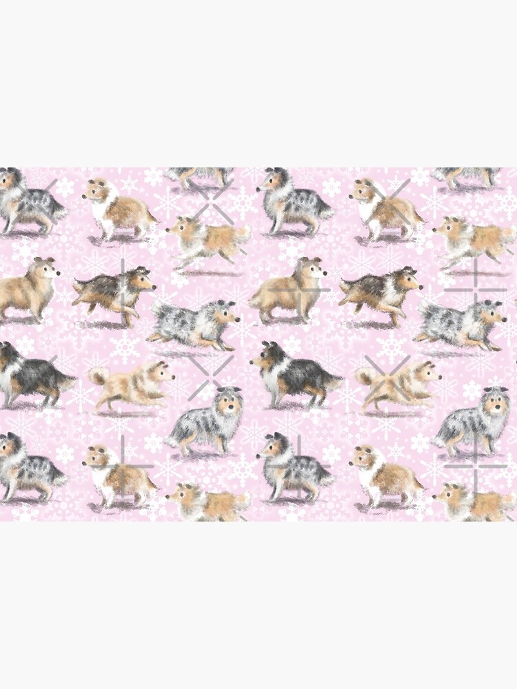 The Christmas Rough Collie (Pink) by elspethrose