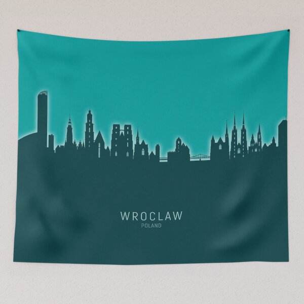 Item preview, Wroclaw Poland Skyline designed and sold by ArtPrints.
