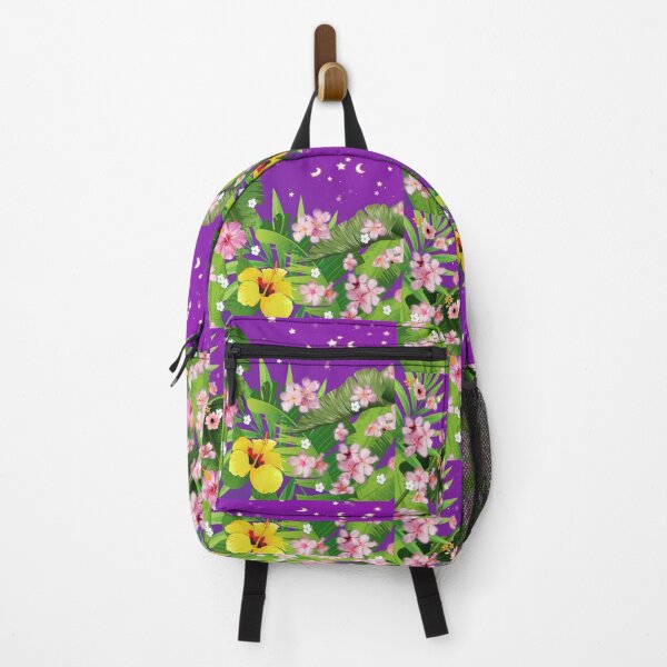 Item preview, banana leaves and flowers against a purple background designed and sold by doctors-apparel.