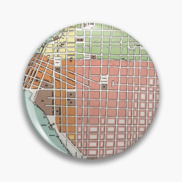 Item preview, Vintage Iquique Chile Map (1895) designed and sold by BravuraMedia.