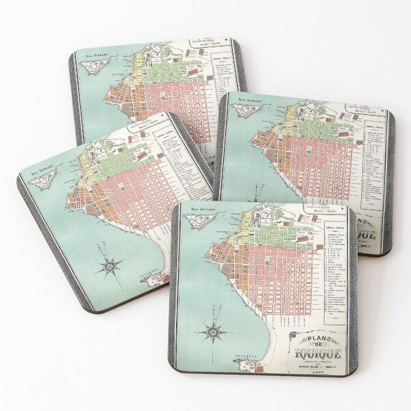 Item preview, Vintage Iquique Chile Map (1895) designed and sold by BravuraMedia.