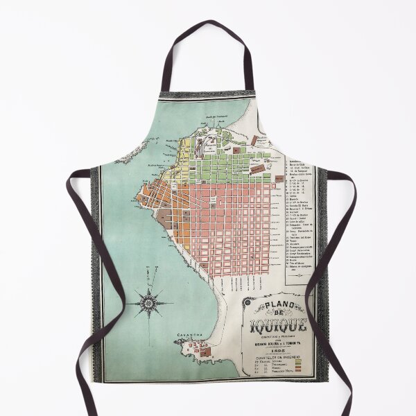 Item preview, Vintage Iquique Chile Map (1895) designed and sold by BravuraMedia.