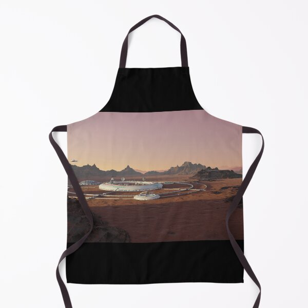Item preview, station on Mars surface,  colony in desert landscape on the red planet designed and sold by DottedYeti.