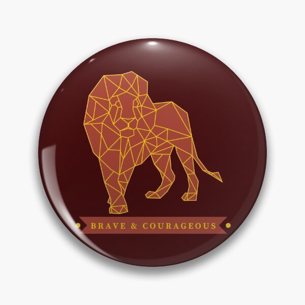 Geometric Lion Pin