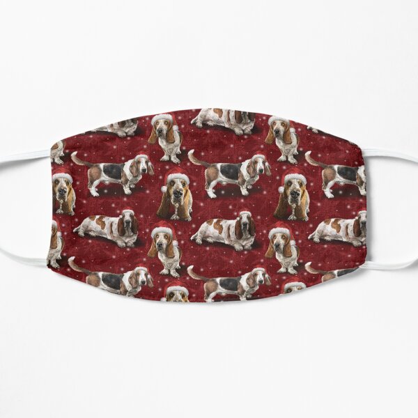 The Christmas Basset Hound Flat Mask
