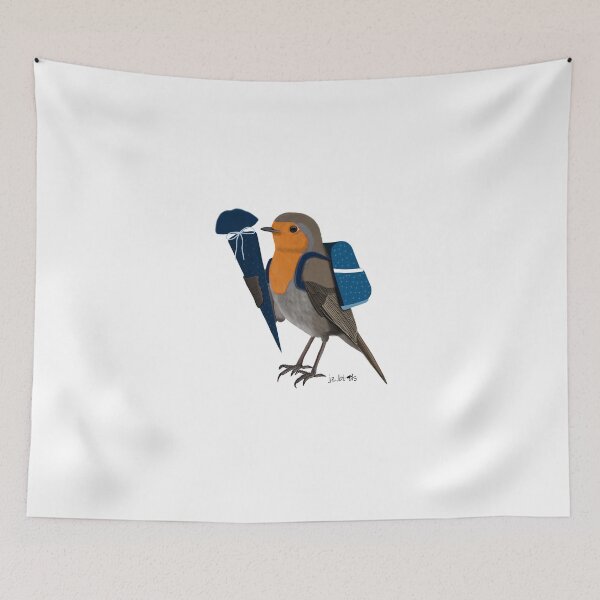 Item preview, Robin First Day of School bird drawing gift boys girls kids birdwatcher biologist designed and sold by jz-birds.