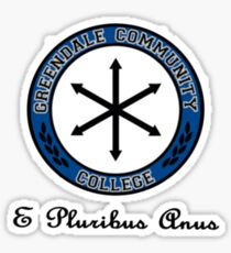Greendale Community College Shirt Sticker