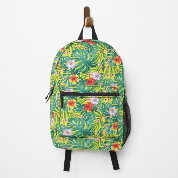 Item preview, gumamela and leaves against yellow background pattern designed and sold by doctors-apparel.
