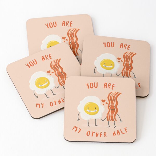 Item preview, Kawaii Cute Egg And Bacon Couple "You are my other half" - Gift for partner designed and sold by TamGustam.