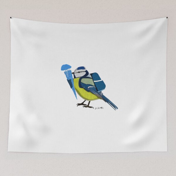 Item preview, Bluetit First Day of School bird drawing gift boys girls kids birdwatcher biologist designed and sold by jz-birds.