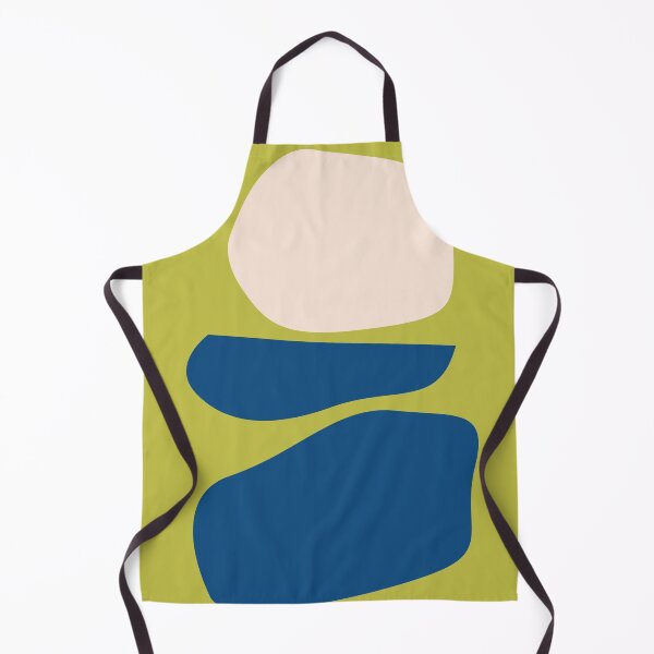 Item preview, Organic Abstract Shapes in Chartreuse and Blue designed and sold by JuneJournal.
