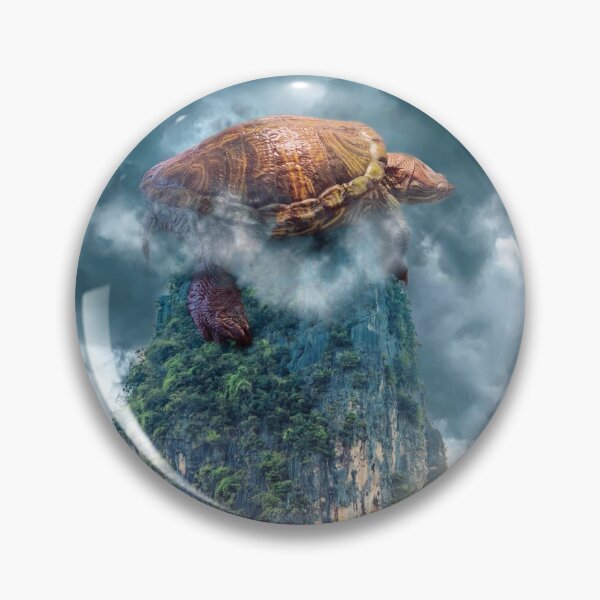 Item preview, Turtle in the clouds on a mountain  designed and sold by Spikesandscales.