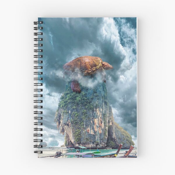 Item preview, Turtle in the clouds on a mountain  designed and sold by Spikesandscales.