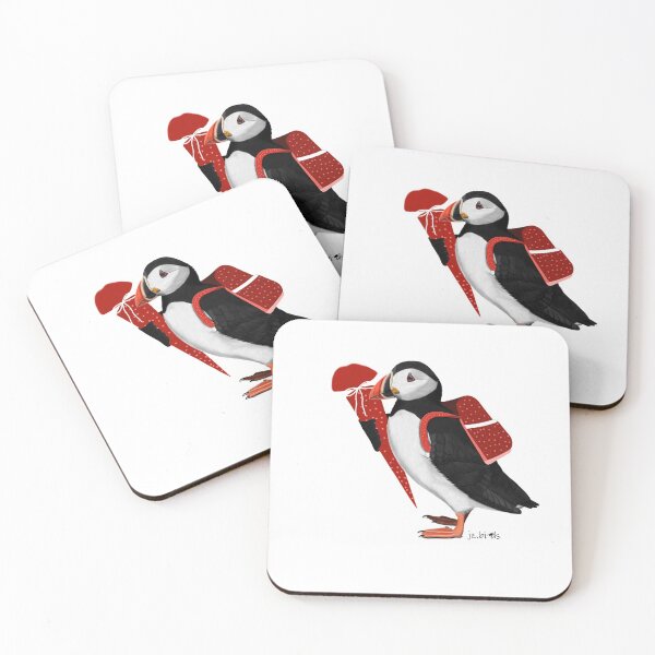 Item preview, Puffin First Day of School bird drawing gift boys girls kids birdwatcher biologist designed and sold by jz-birds.