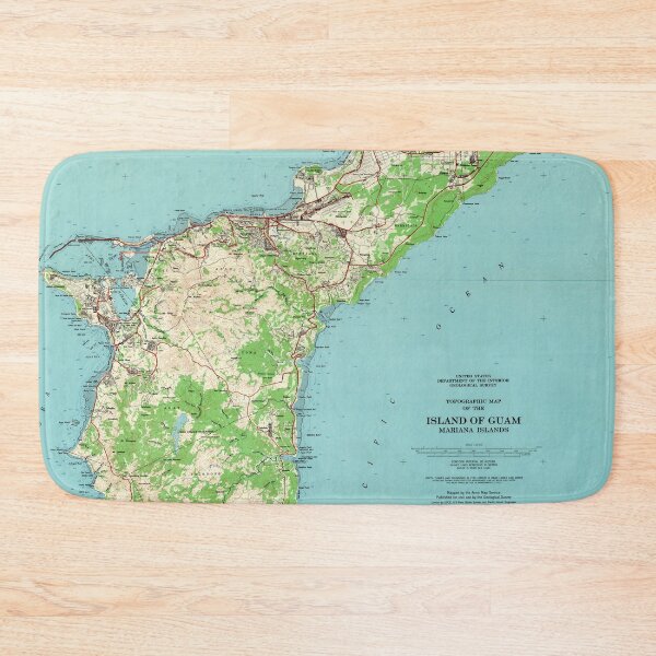 Item preview, Vintage Guam Map (1965) designed and sold by BravuraMedia.