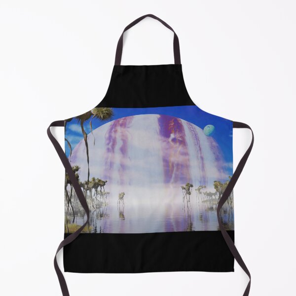 Item preview, beautiful alien planet landscape, exoplanet with strange plants and flying creatures designed and sold by DottedYeti.