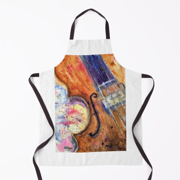 Item preview, Euphoric Strings: Watercolour Painting of a Violin designed and sold by Double Dutch Designs.
