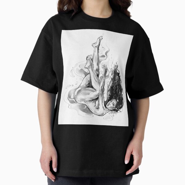 Fallen Angel black and white Oversized T-Shirt