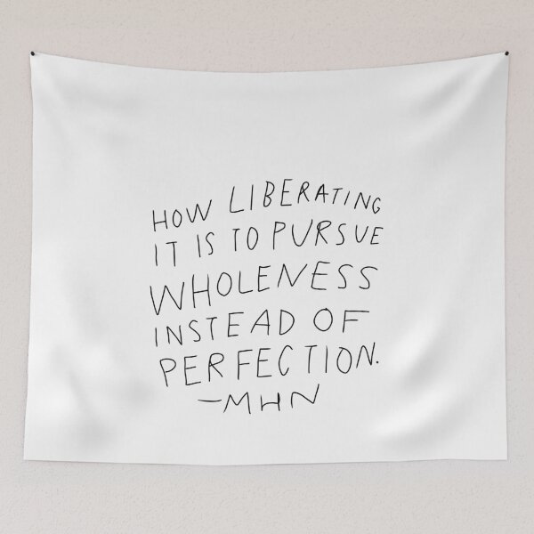 Item preview, How Liberating It Is To Pursue Wholeness Instead Of Perfection (Black) designed and sold by kayleefisherr.