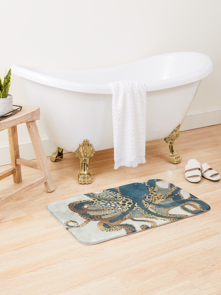 Thumbnail 2 of 6, Bath Mat, Underwater Dream VI designed and sold by spacefrogdesign.