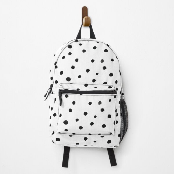 Watercolour black and white dots Backpack