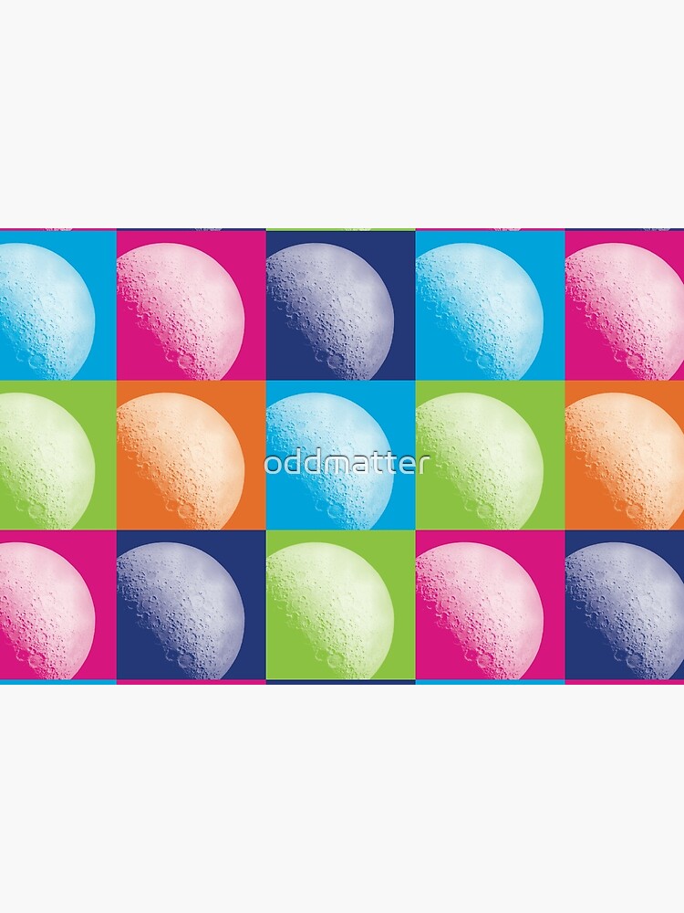 Colorful Pop Art Moon Pattern by oddmatter