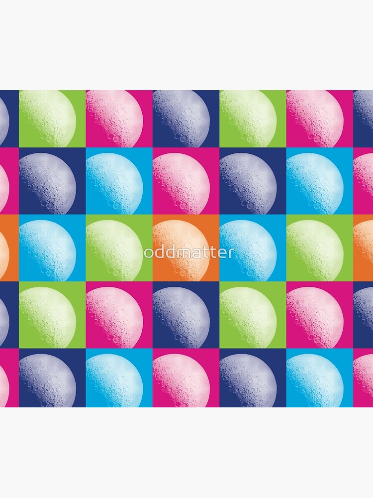 Colorful Pop Art Moon Pattern by oddmatter