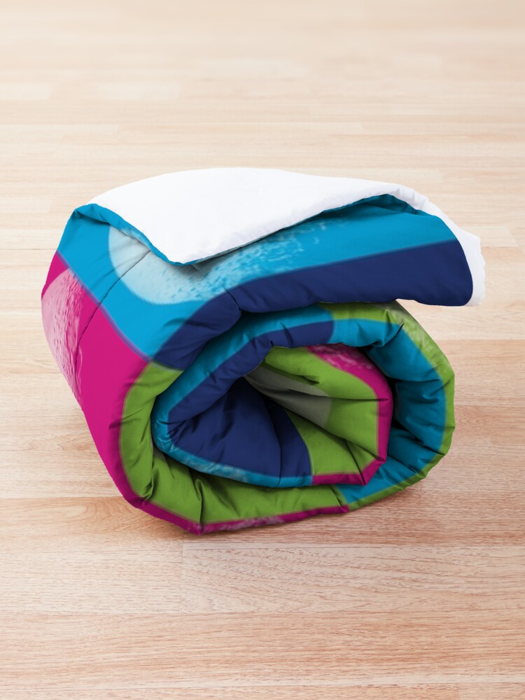 Alternate view of Colorful Pop Art Moon Pattern Comforter
