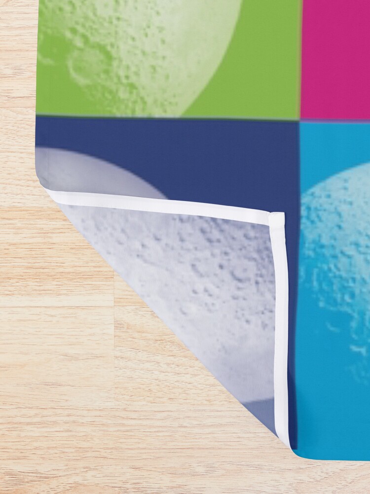 Alternate view of Colorful Pop Art Moon Pattern Shower Curtain
