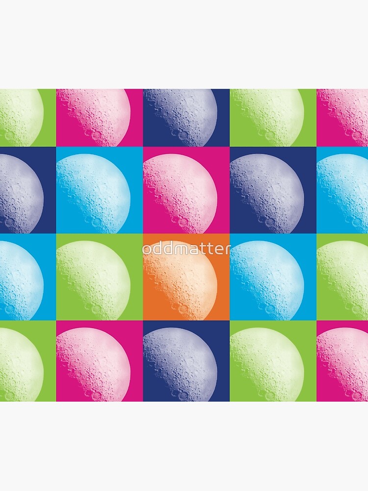 Colorful Pop Art Moon Pattern by oddmatter