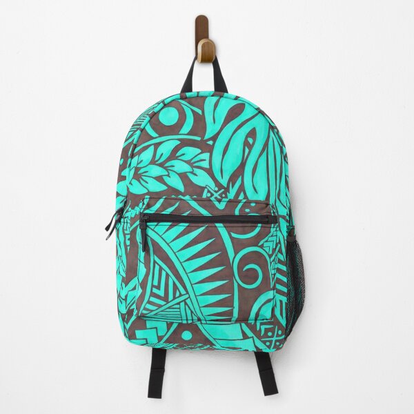 Item preview, Teal Polynesian Tropical Leaf Design designed and sold by sunnthreads.
