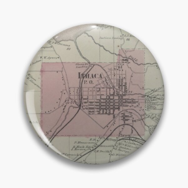 Item preview, Vintage Ithaca NY Map (1866) designed and sold by BravuraMedia.