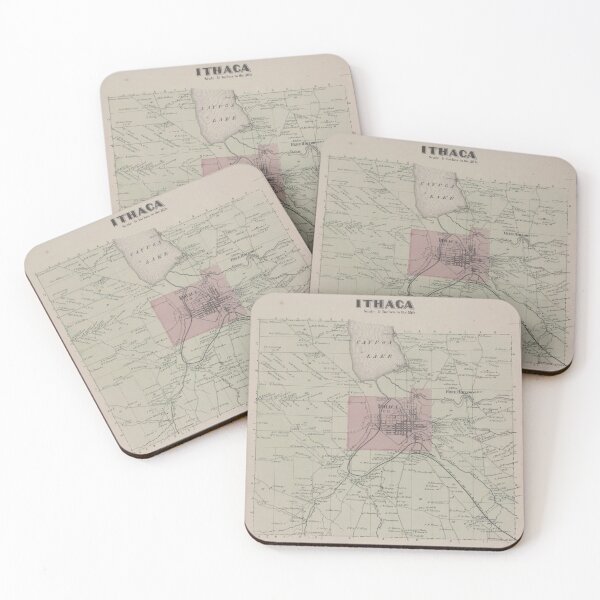 Item preview, Vintage Ithaca NY Map (1866) designed and sold by BravuraMedia.