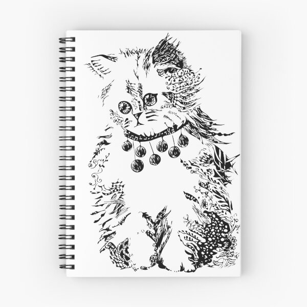 Item preview, Gatito lindo dibujado con plantas designed and sold by Innulia.