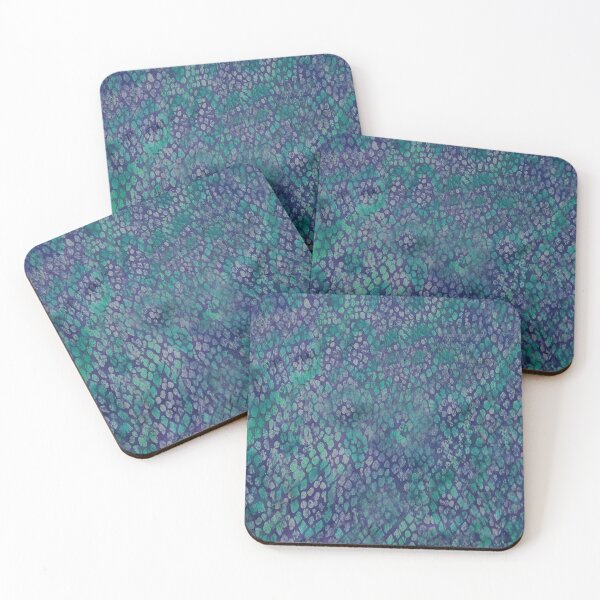 Item preview, Textured Snakeskin Abstract in Turquoise and Blue designed and sold by Leslie Rogers Todder.