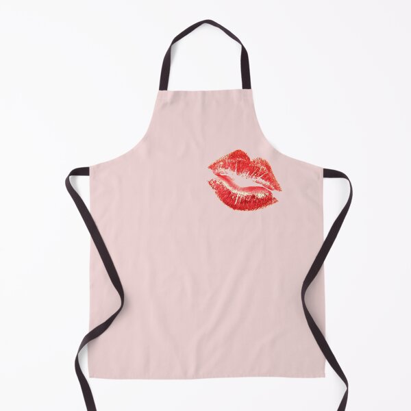 Lip kiss lipstick stamp Apron