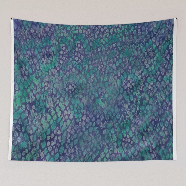Item preview, Textured Snakeskin Abstract in Turquoise and Blue designed and sold by Leslie Rogers Todder.