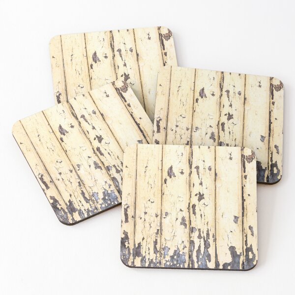 Item preview, Vertical wooden plank wall weathered pelling off and painted in yellow designed and sold by Grégory DUBUS.