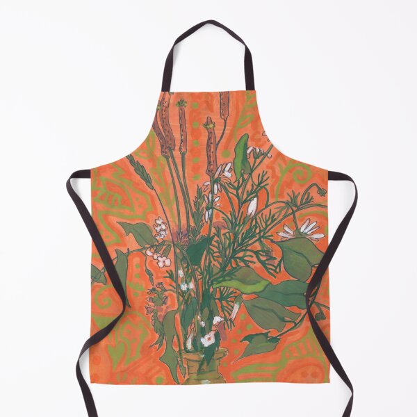 Item preview, Green & Orange, Wildflowers Bouquet, Summer Wild Flowers, Botanical designed and sold by Julia Khoroshikh.