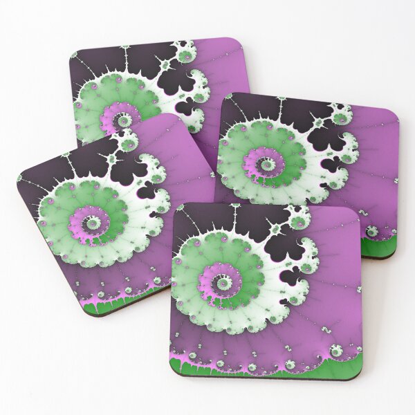 Item preview, Purple and Green Spiral Shell Abstract designed and sold by Bright and Shiny NYC.