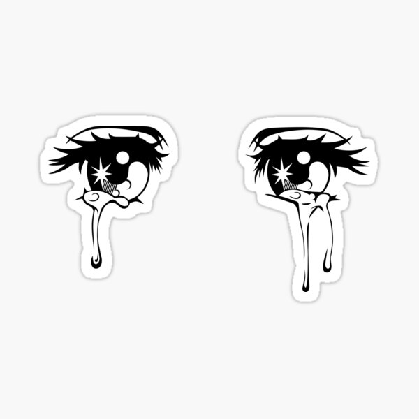 Anime Eyes Drawings Crying Asian Rectangle Stickers - CafePress