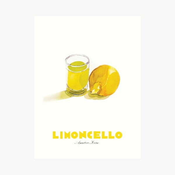 Limoncello Cocktail Art Print