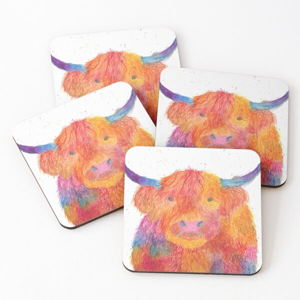 Item preview, Watercolour Highland Cow designed and sold by Worldofcolour.