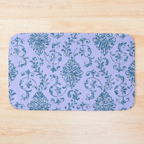 Item preview, Blue Glitter Damask Pattern  designed and sold by WisdomInspired.