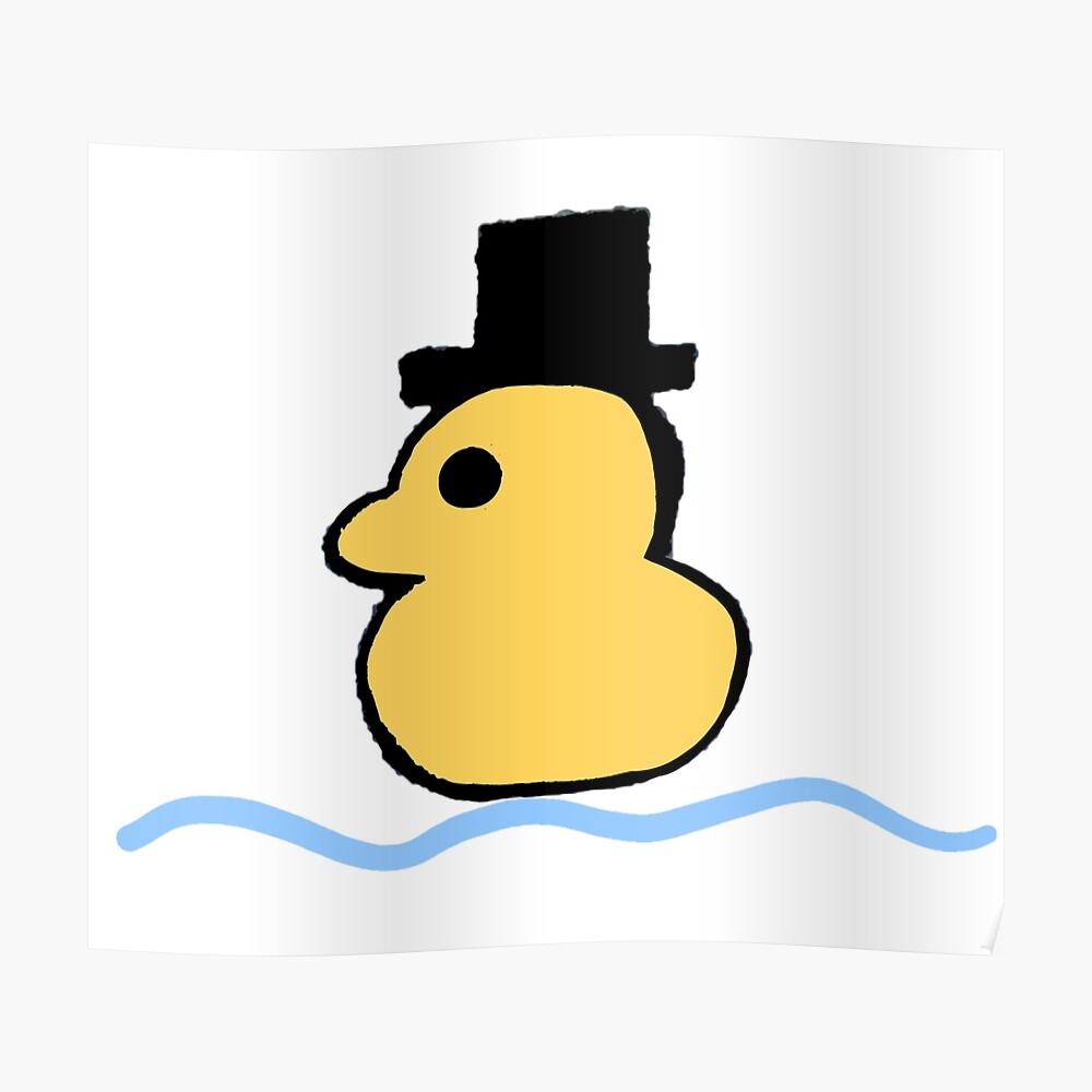 rubber duck with top hat