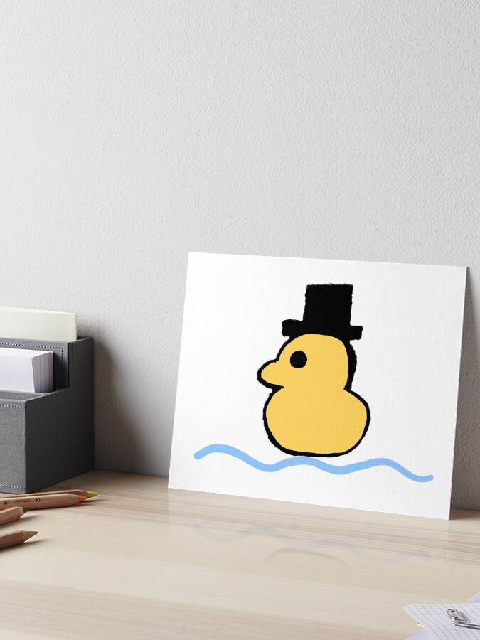 rubber duck with top hat