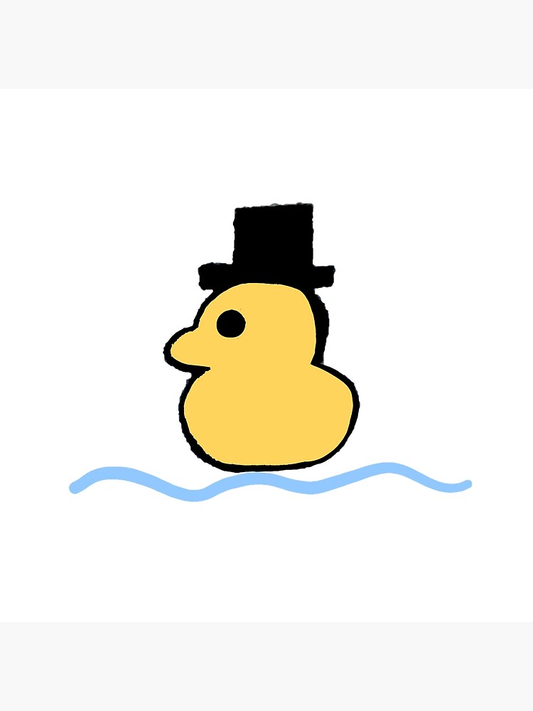 "Rubber duck with top hat" Floor Pillow by LivGillin Redbubble