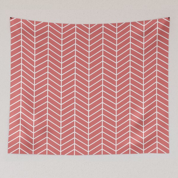 Item preview, coral pink chevrons designed and sold by ImagineKaye.