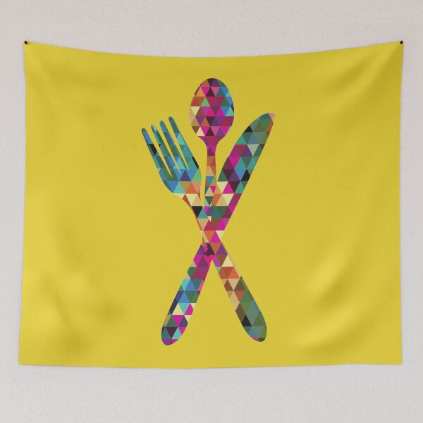 Item preview, Spoon knife and fork mosaic pattern designed and sold by Delicarte.