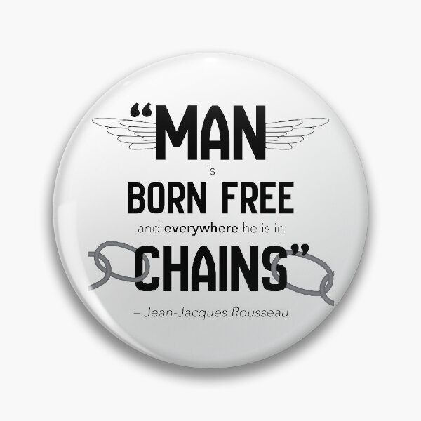 Item preview, Jean-Jacques Rousseau Quote Typography Design designed and sold by gray-tulips.